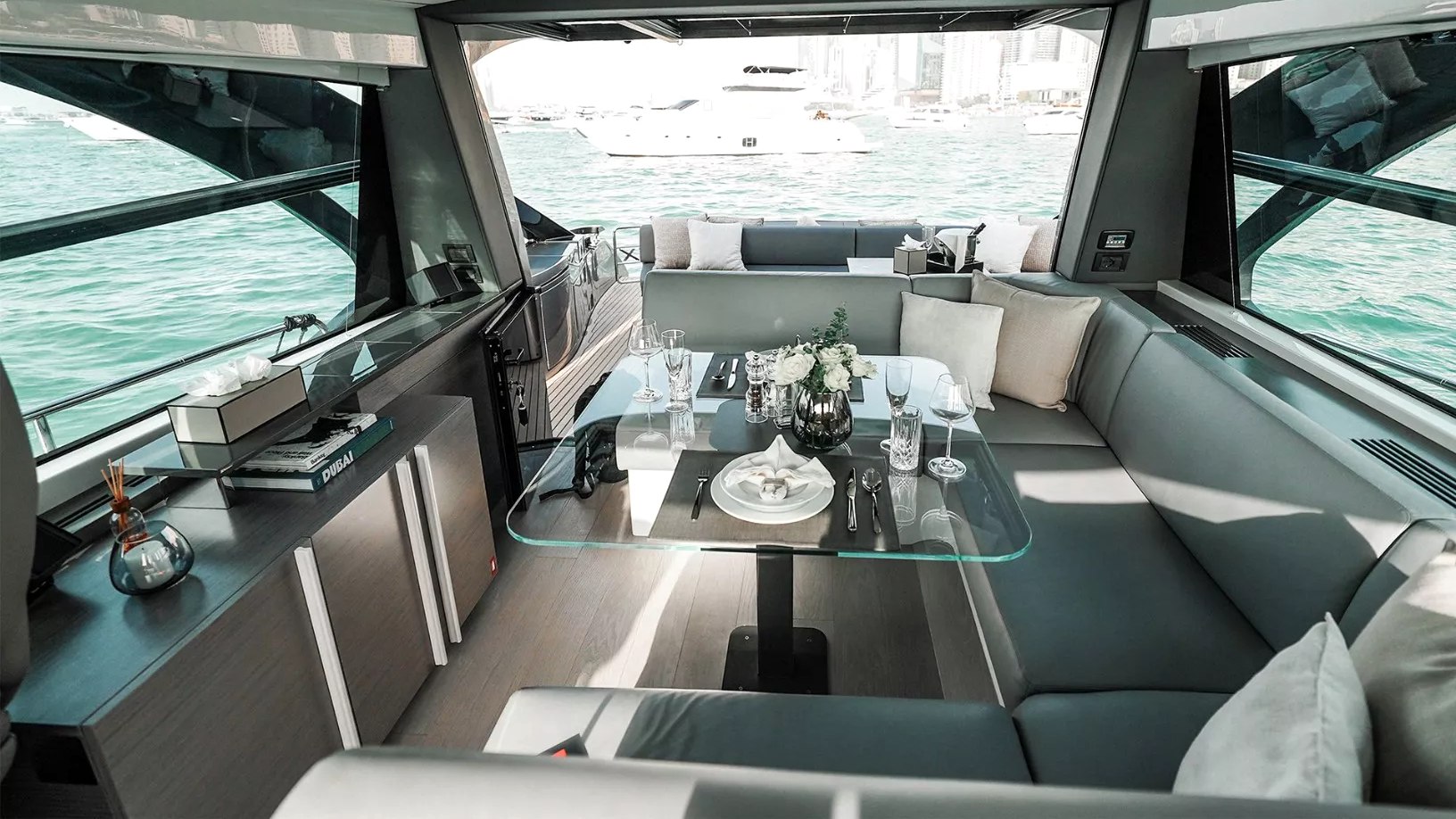 Pershing 5X Shark Grey charter in Dubai, photo 11